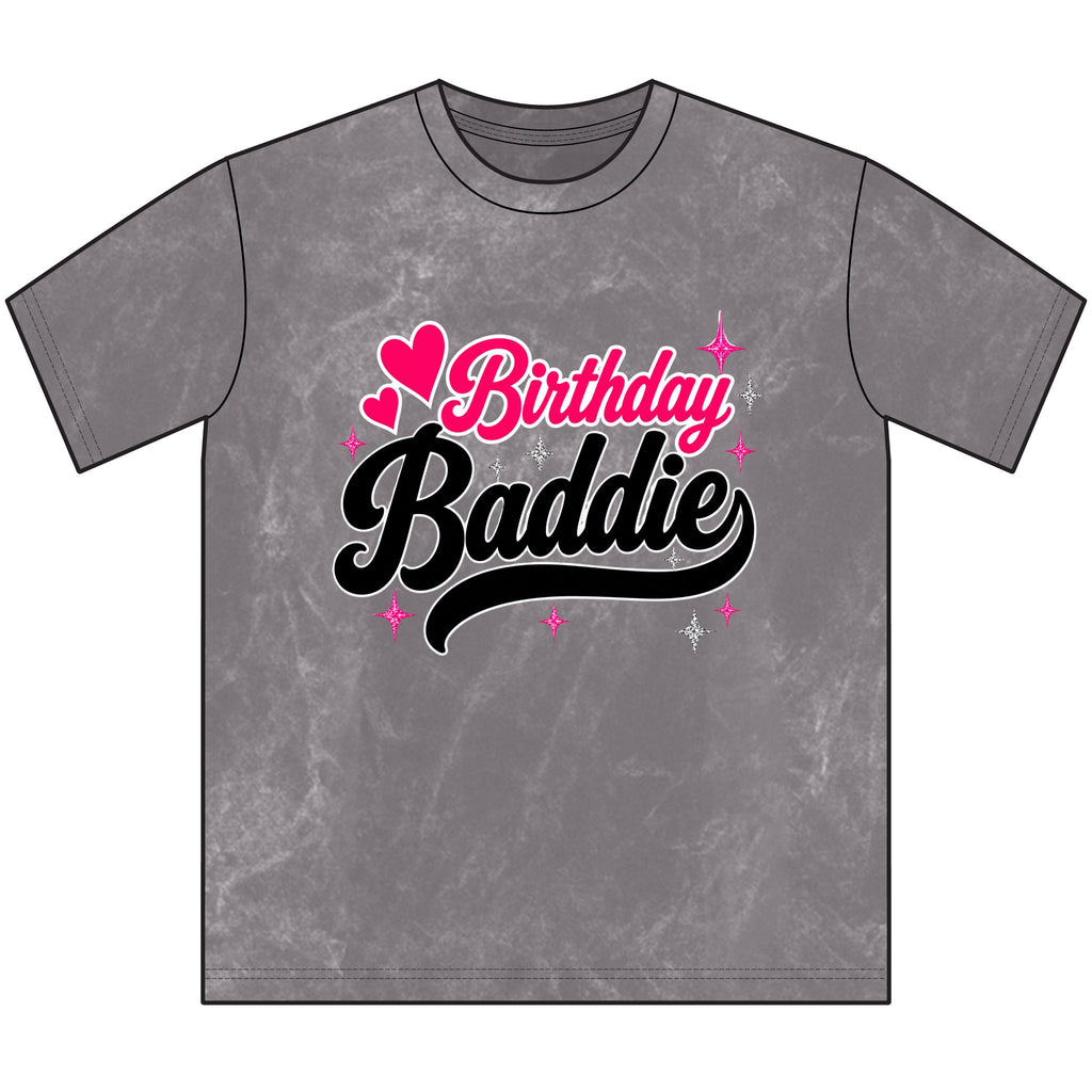 Birthday Baddie Tee — Vintage Crewneck Birthday Shirt