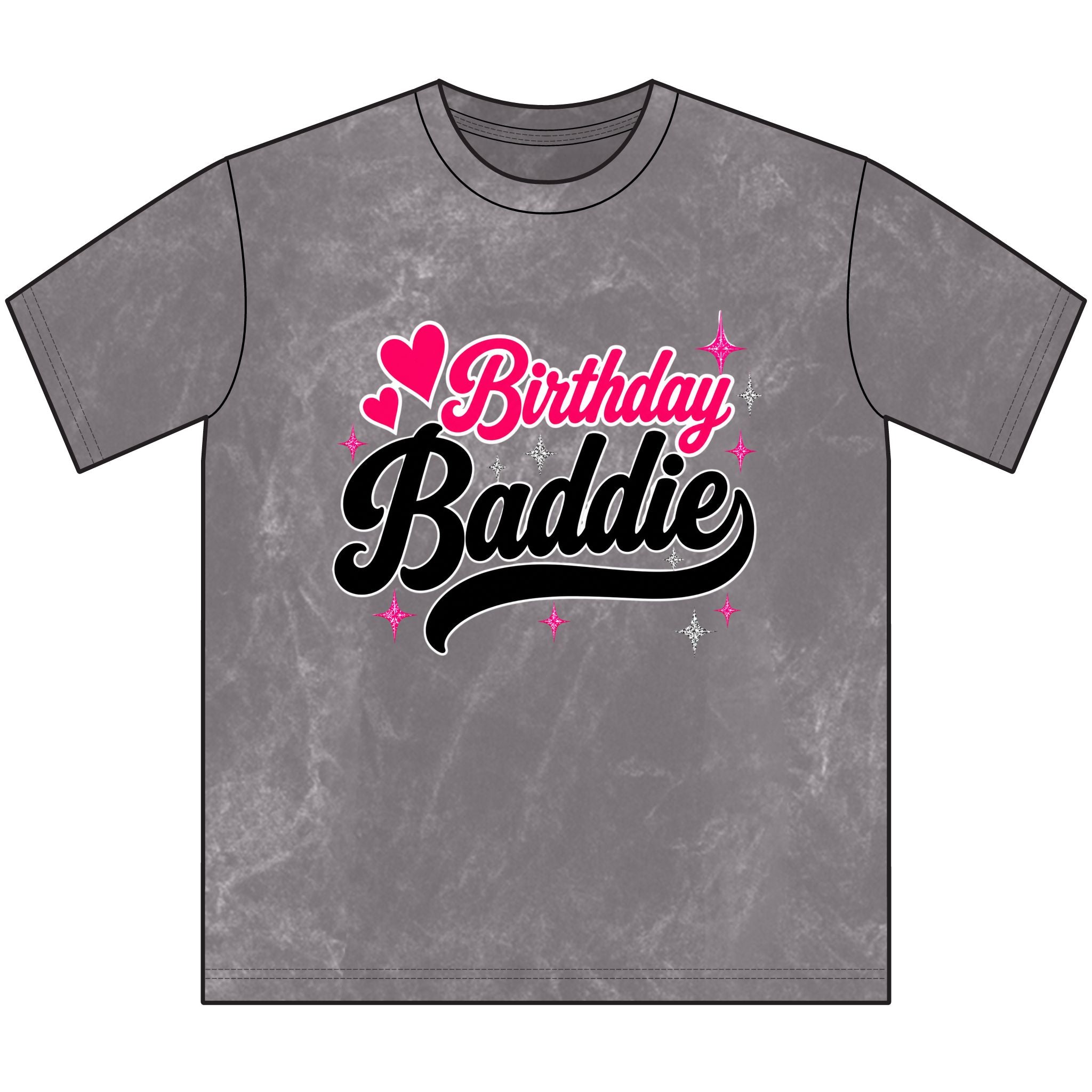 Birthday Baddie Tee — Vintage Crewneck Birthday Shirt
