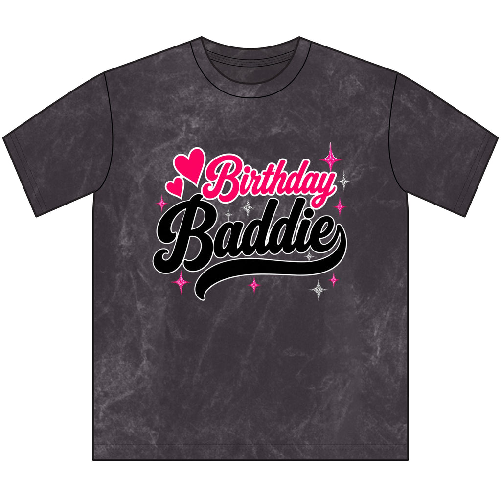 Birthday Baddie Tee — Vintage Crewneck Birthday Shirt