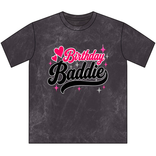 Birthday Baddie Tee — Vintage Crewneck Birthday Shirt