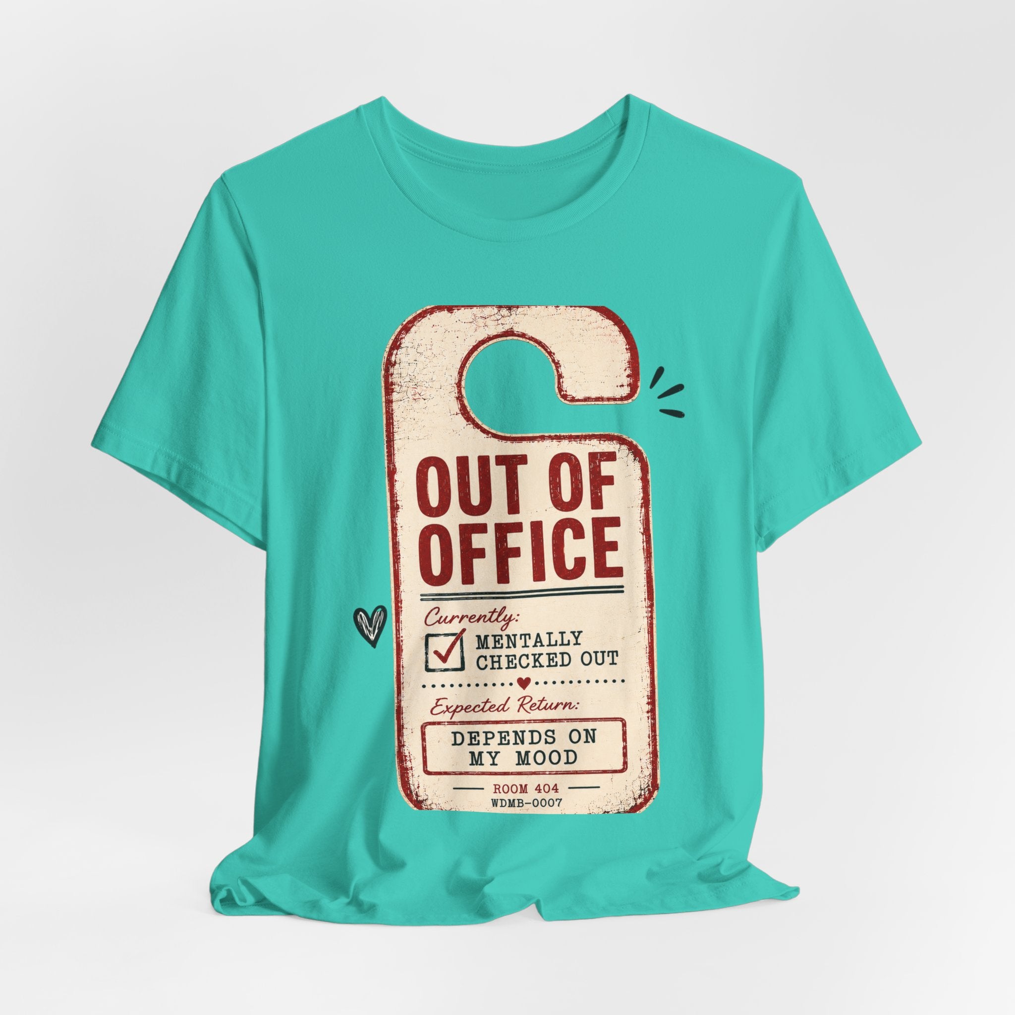 Out of Office Door Hanger Tee – Funny Vacation / Mental Break Graphic T‑Shirt