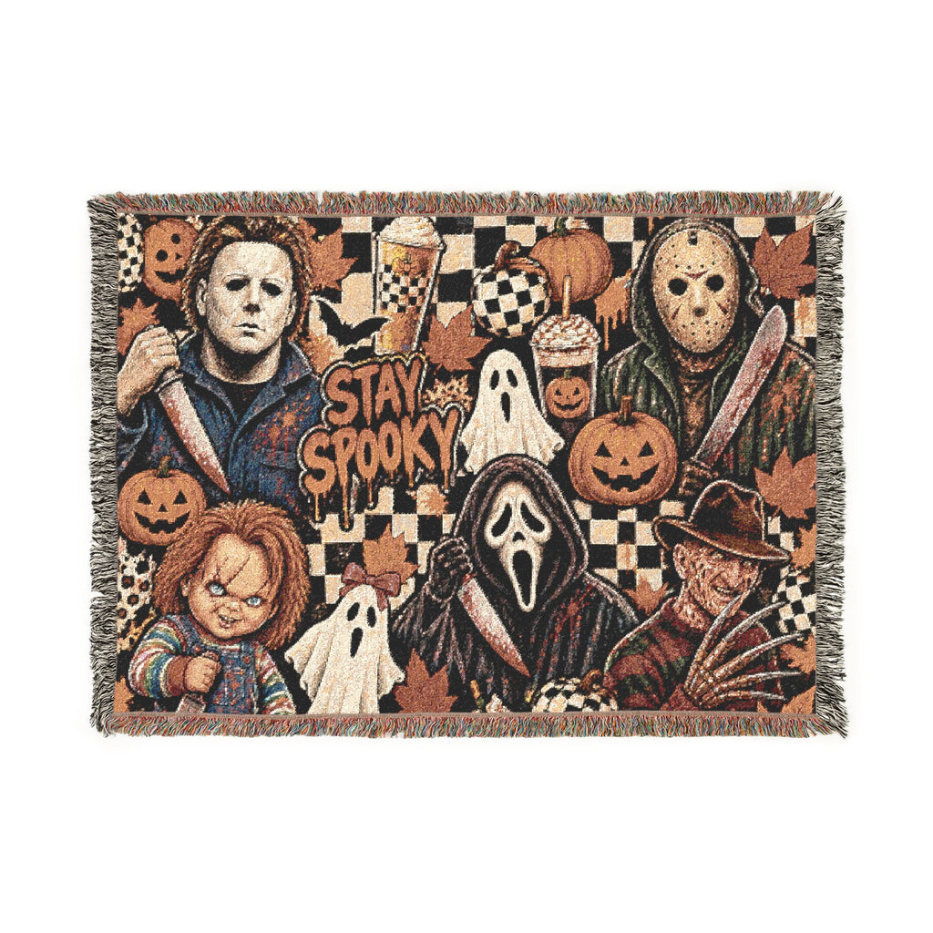 Stay Spooky Halloween Horror Woven Blanket