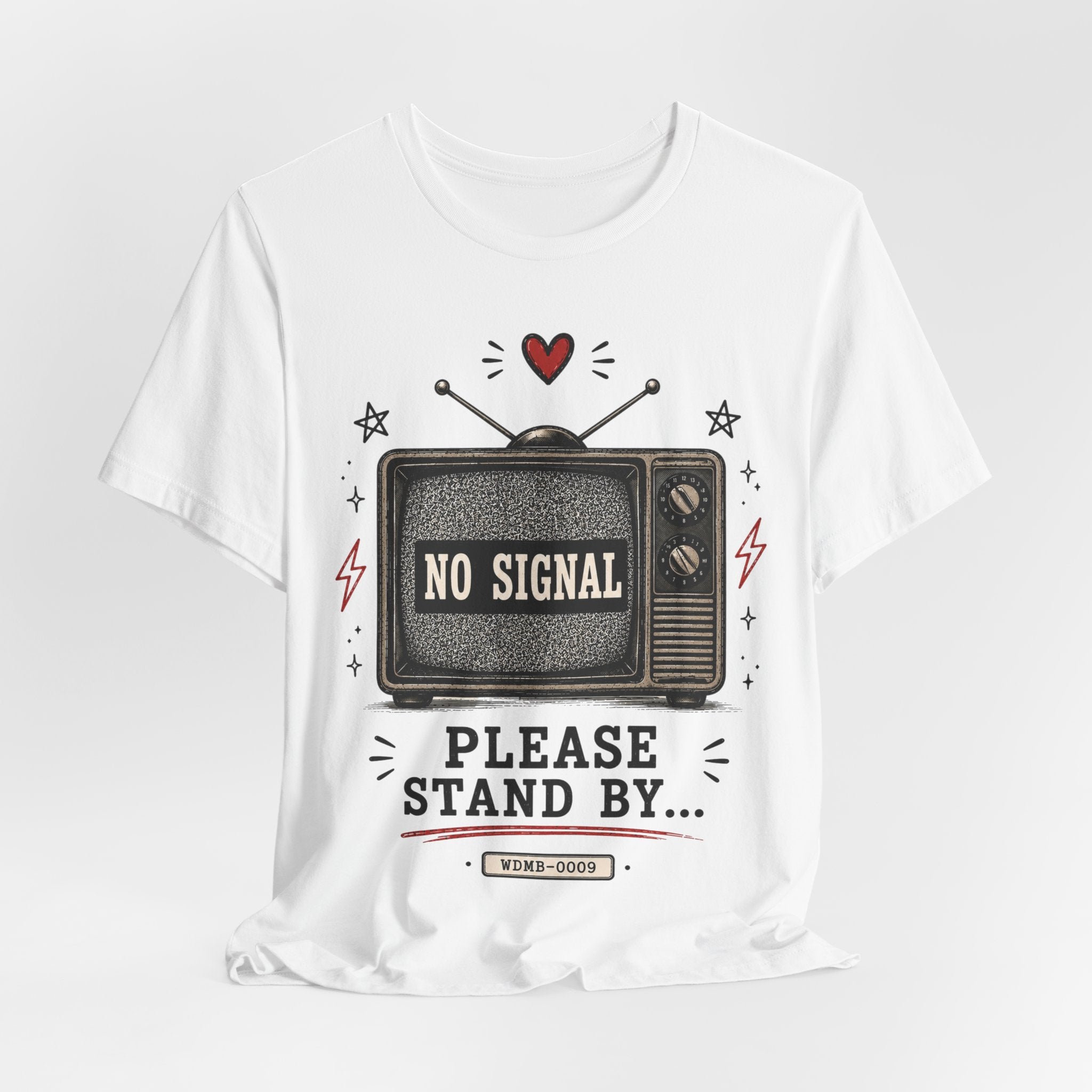 No Signal Please Stand By T‑Shirt — Retro TV Vintage Graphic Tee