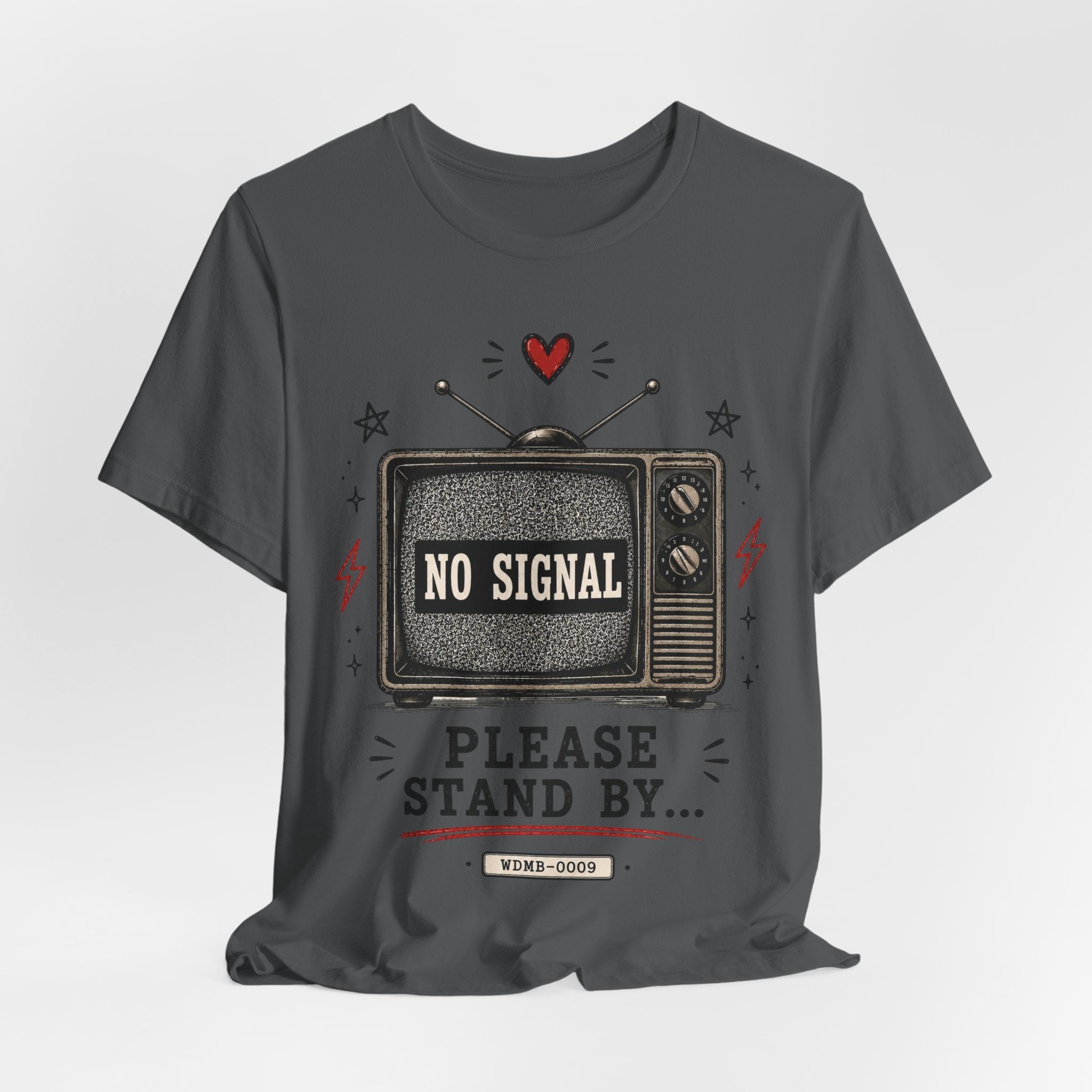 No Signal Please Stand By T‑Shirt — Retro TV Vintage Graphic Tee