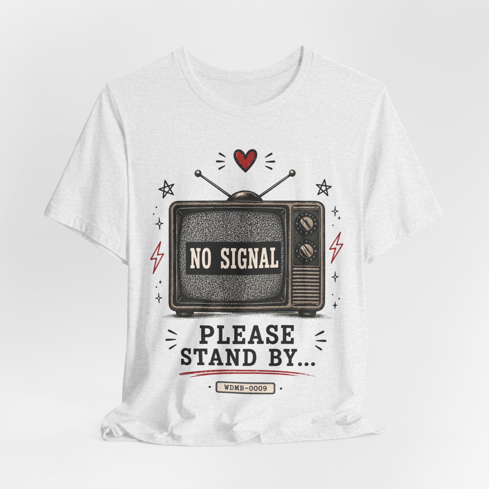 No Signal Please Stand By T‑Shirt — Retro TV Vintage Graphic Tee
