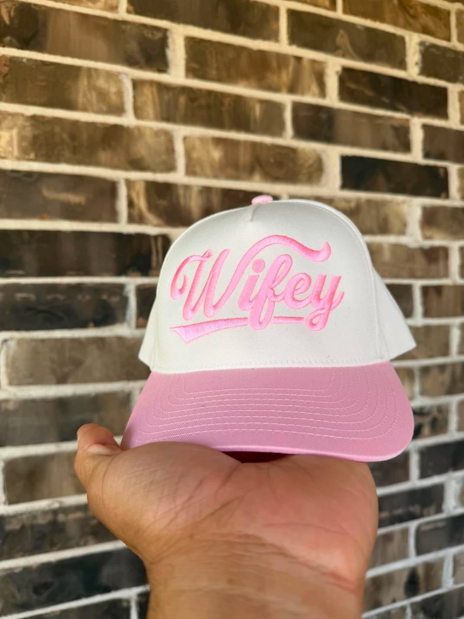 Wifey Embroidered Snapback Hat | Bridal & Newlywed Trucker Cap