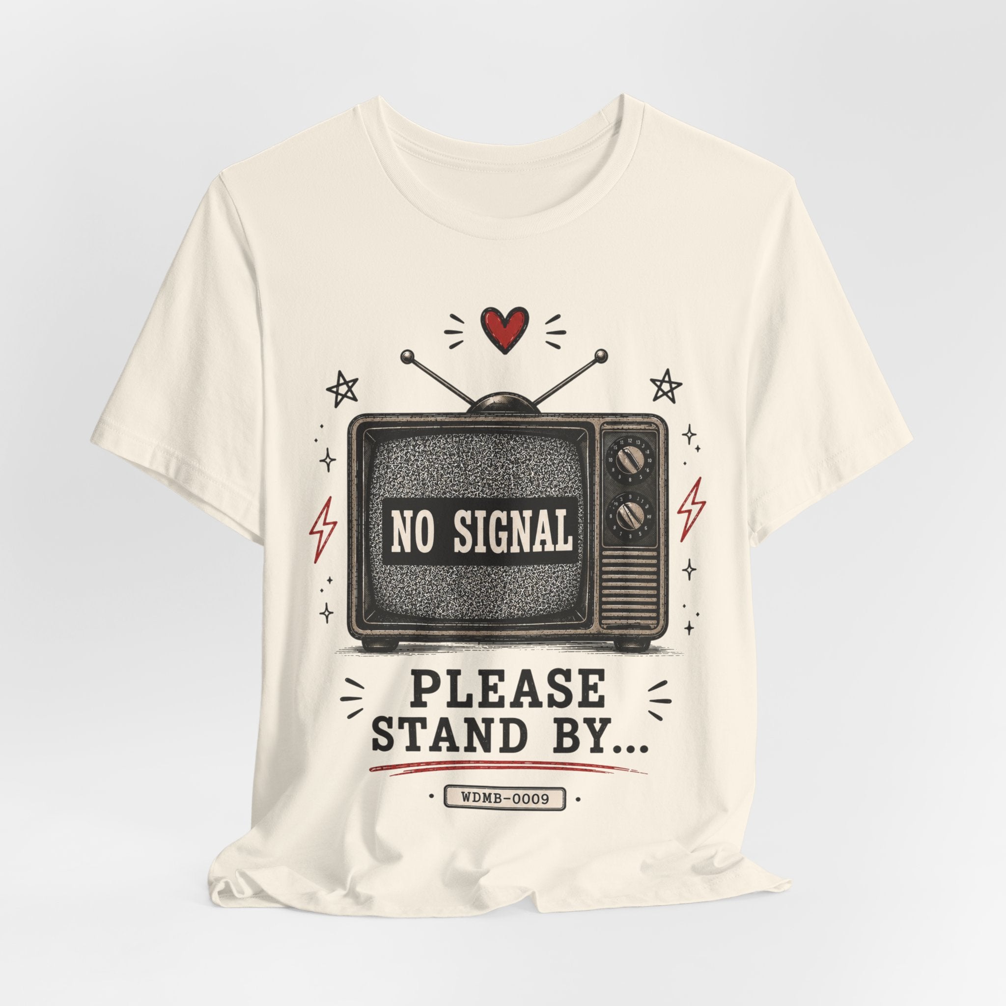 No Signal Please Stand By T‑Shirt — Retro TV Vintage Graphic Tee