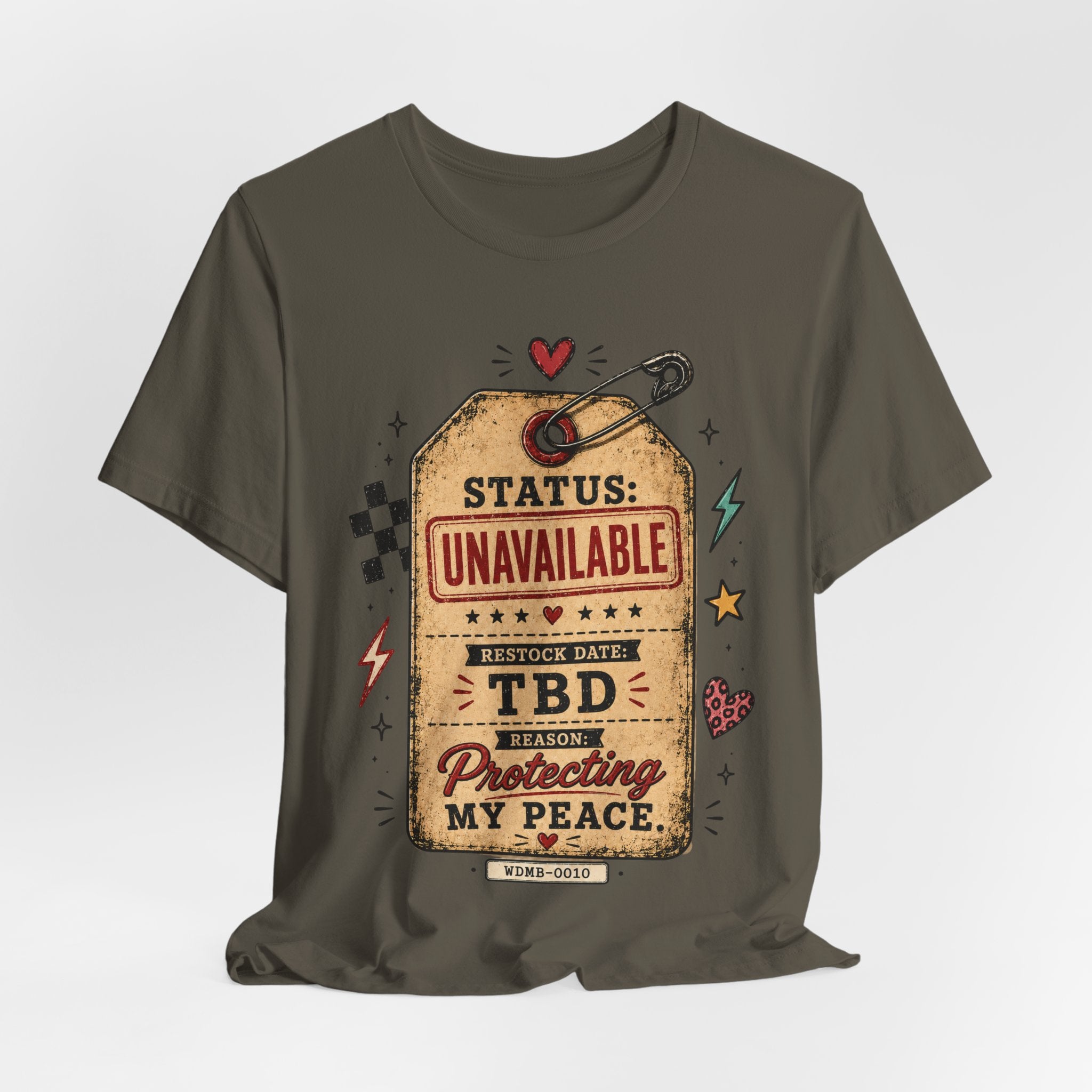 Status: Unavailable Tee — "Protecting My Peace" Graphic T-Shirt