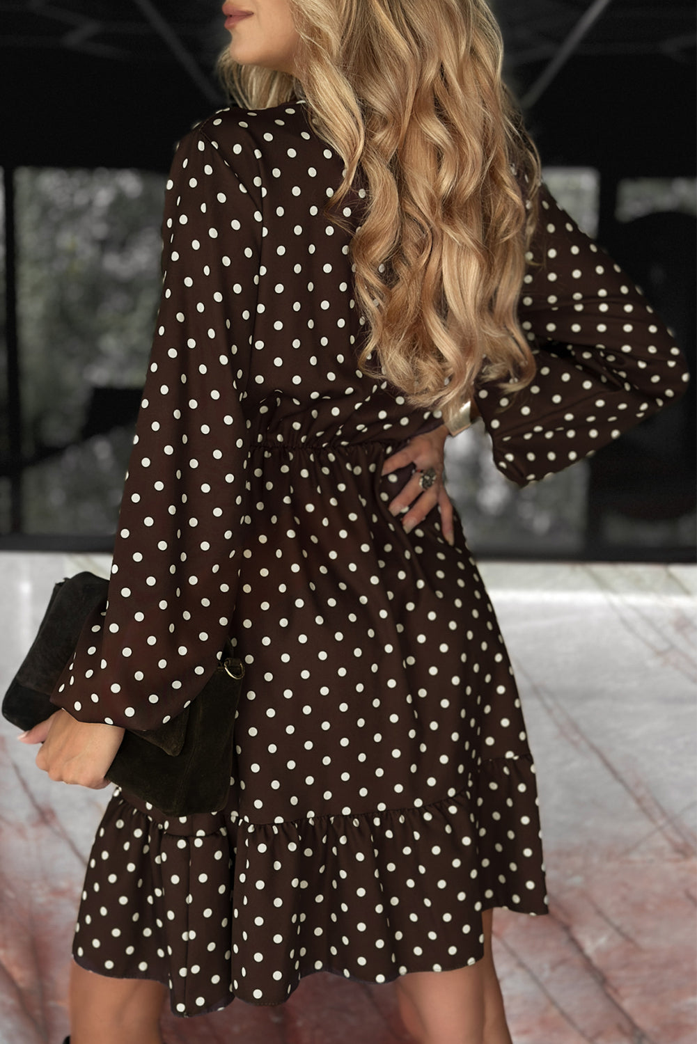 The Mocha Charm Wrap Dress